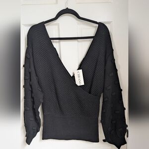 CBRAND Black Textured Knit Sweater